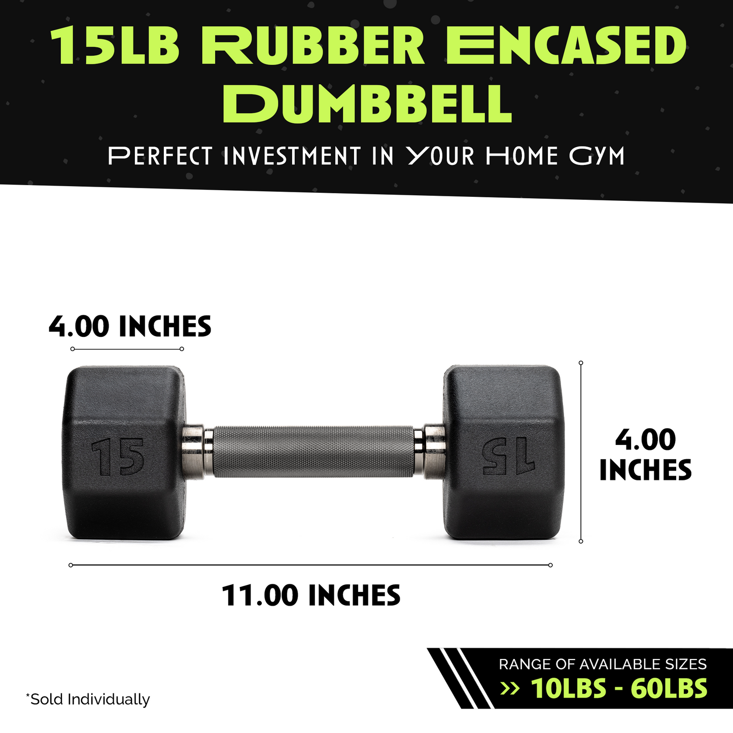 Octo Rubber Dumbbell (sold individually) Rage Fitness