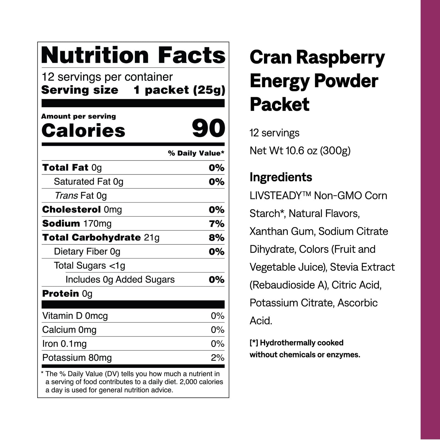 Cran Raspberry Energy Powder Packets - UCAN