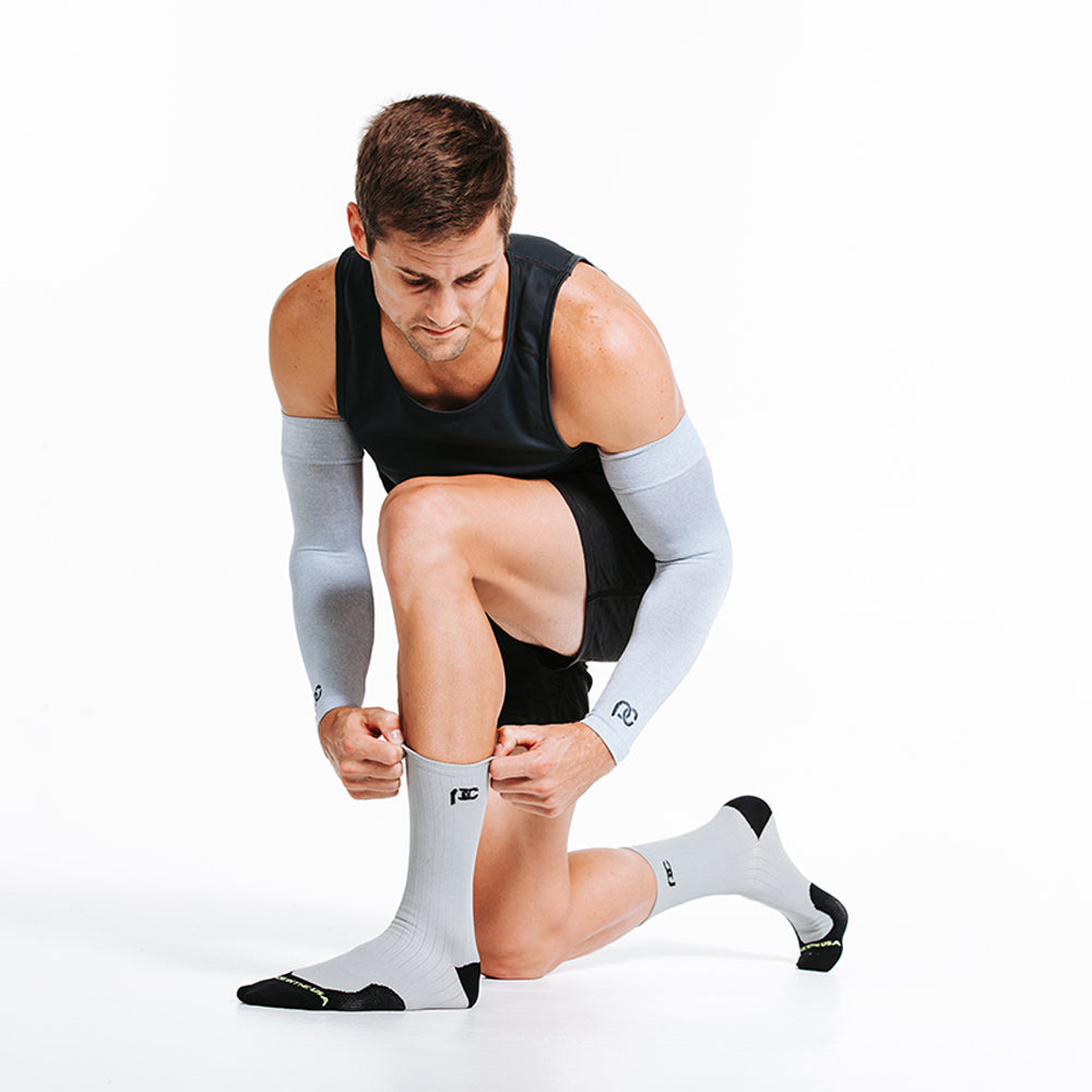 Arm Sleeves, Heather Grey - ProCompression - The Track and Field Store