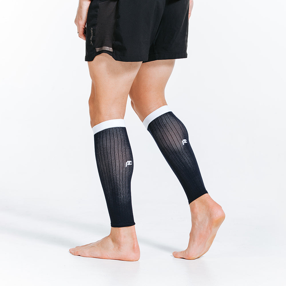 Calf Sleeves, Navy over White - ProCompression - The Track and Field Store