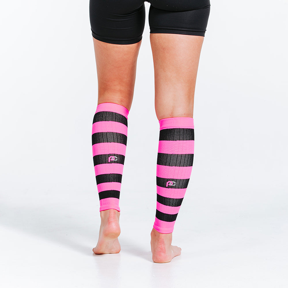 Calf Sleeves, Neon Pink and Black - ProCompression - The Track and Field Store