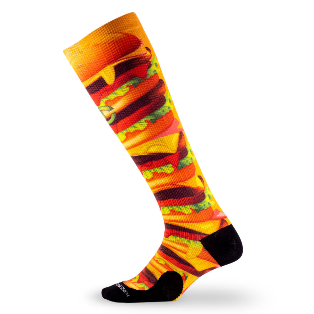 Marathon Printed, Cheeseburger - ProCompression - The Track and Field Store