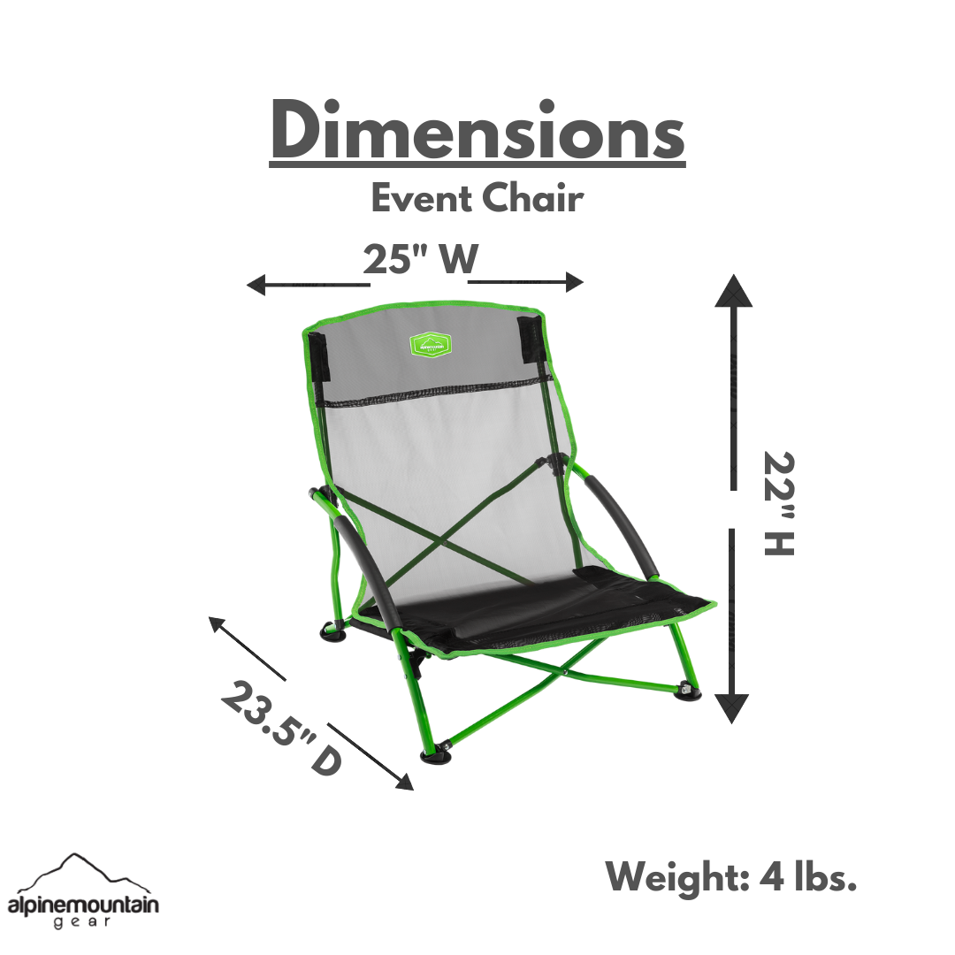 Event Chair - Green - Mountain Summit Gear - The Track and Field Store