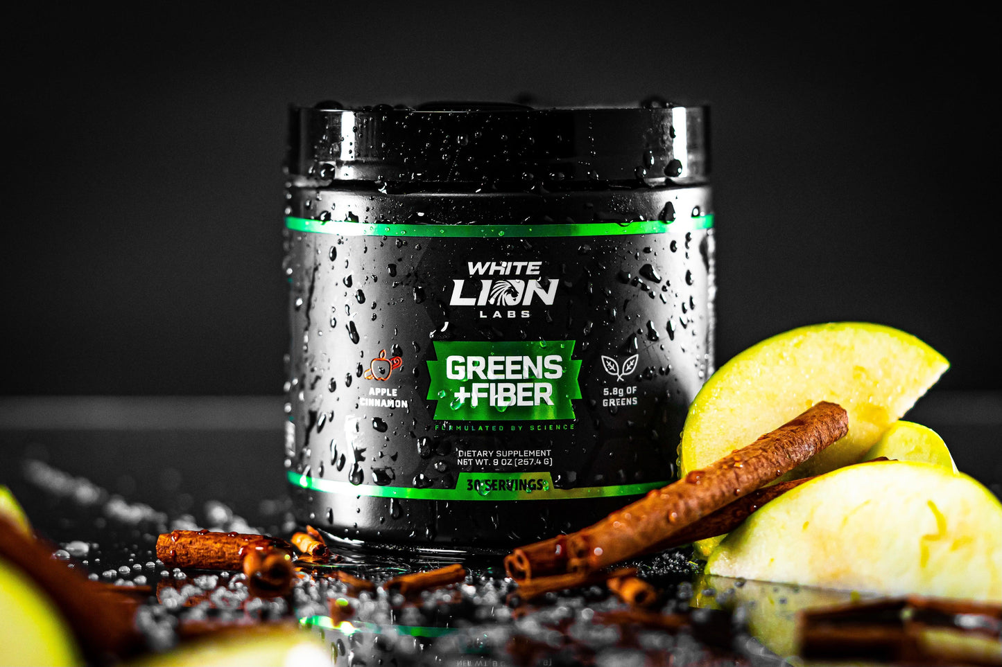 Greens+Fiber Apple Cinnamon - White Lion Labs - The Track and Field Store