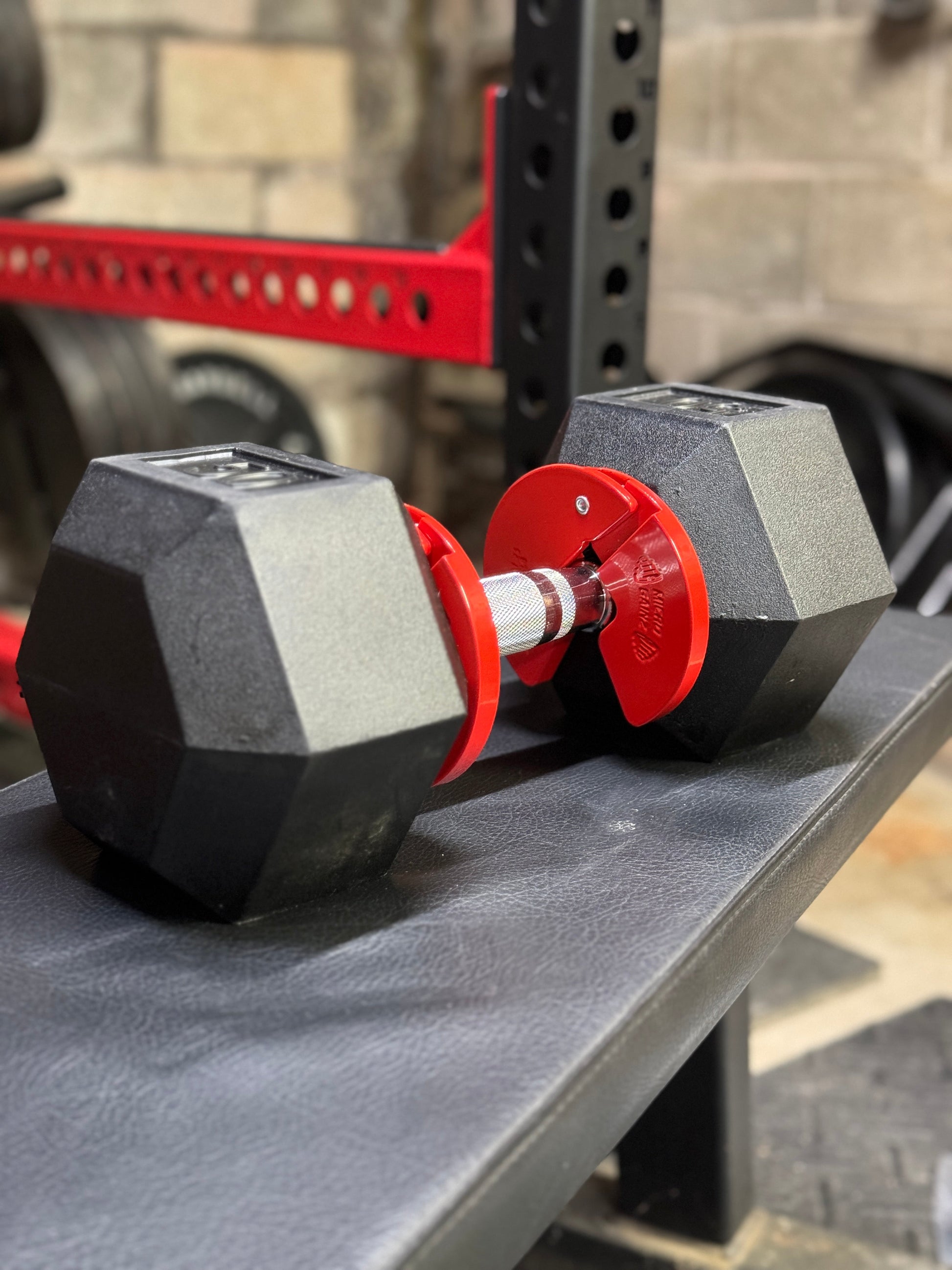 Red 1.25LB Dumbbell Fractional Weight Plates - Micro Gainz - The Track and Field Store