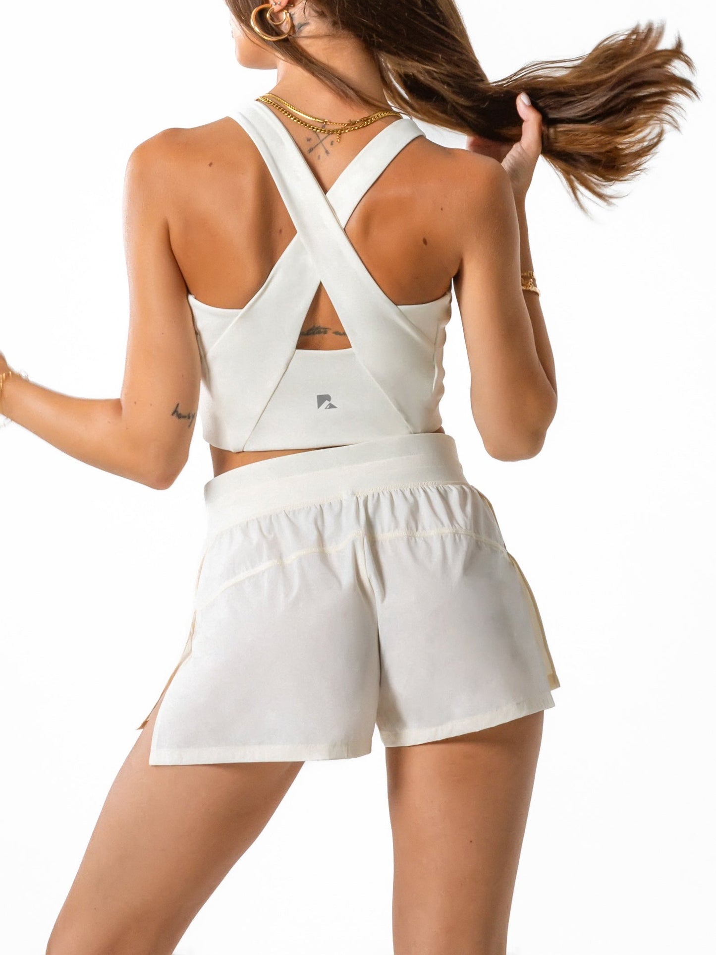 FeatherFlow Flyaway Shorts Beige - Runner's Athletics - The Track and Field Store