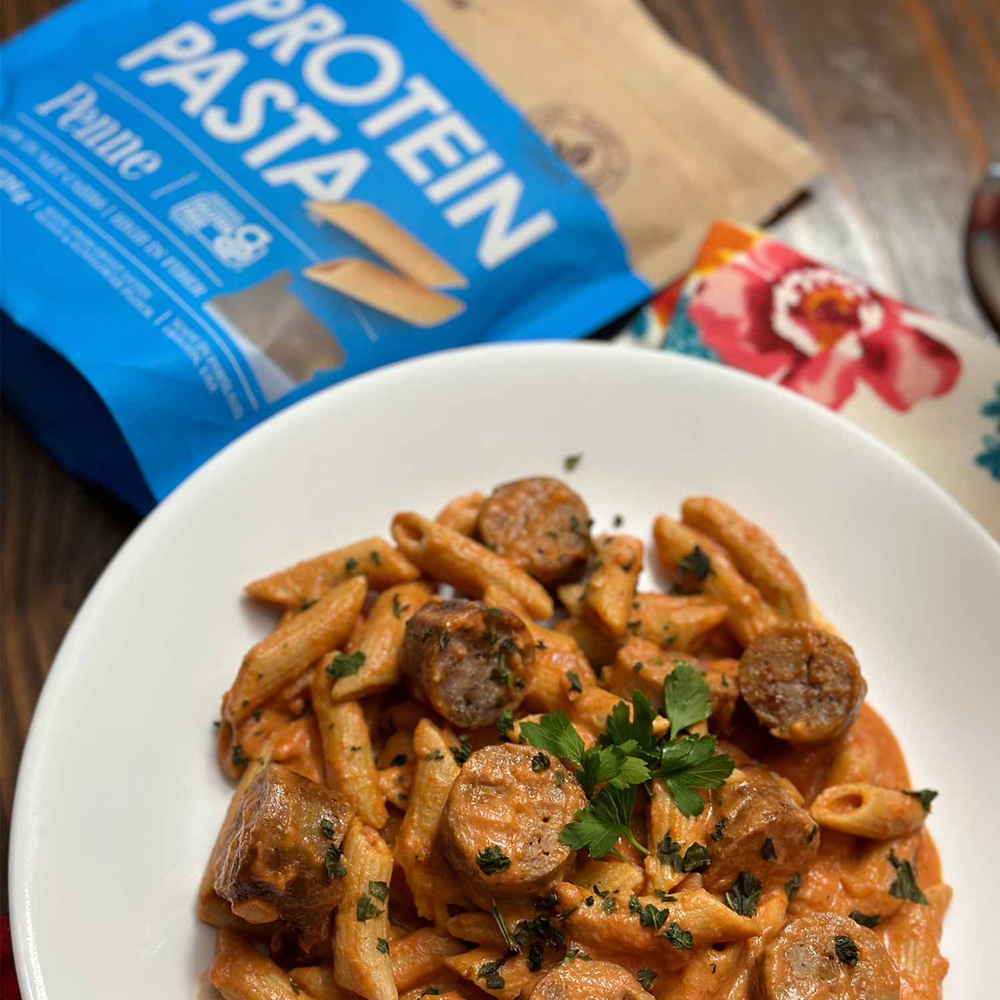 Penne Protein Pasta - 19g Protein & 4g Net Carb, Lupin Pasta, Keto Pasta, Gluten Free, 8 oz. - Wholesome Provisions