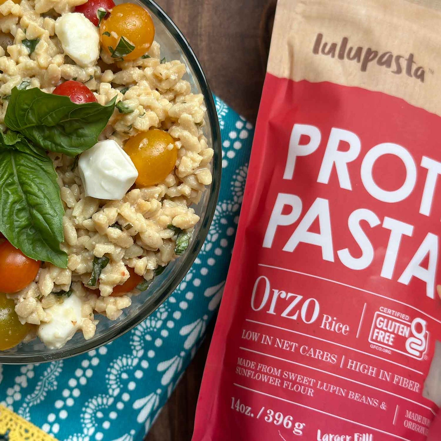 Orzo Protein Pasta - 19g Protein & 4g Net Carb, Keto Rice, Keto Pasta, Gluten Free (Large 14 oz. Fill) - Wholesome Provisions