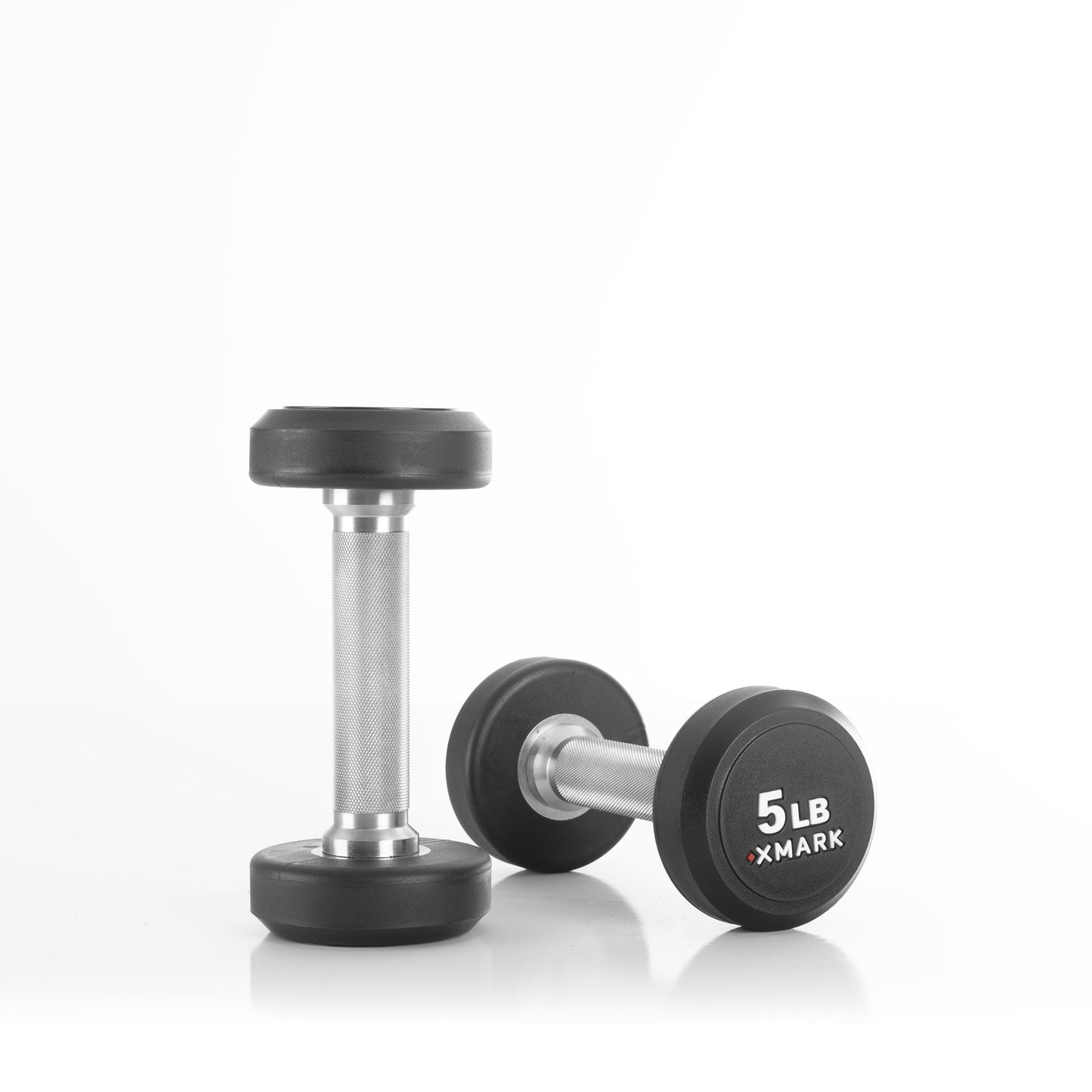 Round Commercial Urethane Dumbbells (5-50 lb and 5-75 lb Sets) XMARK