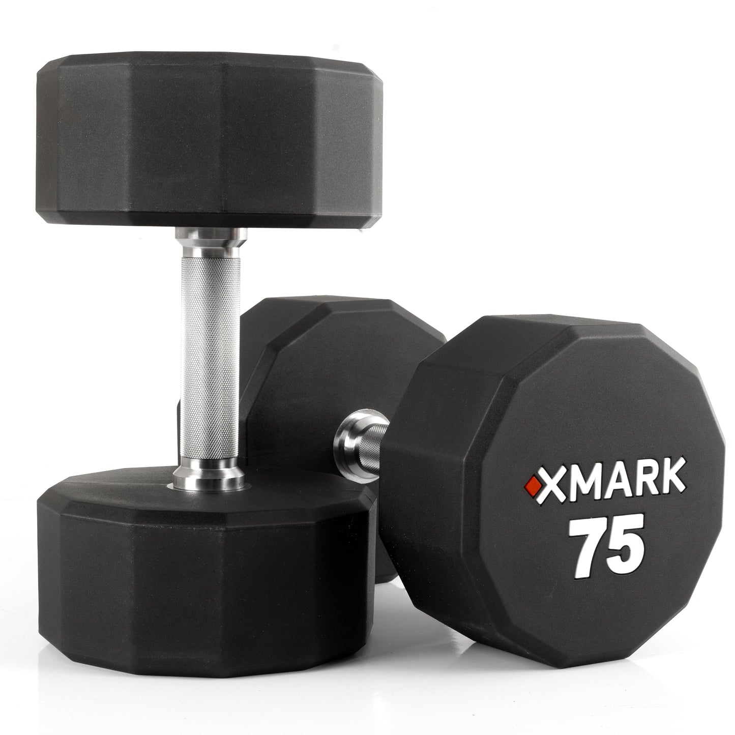 12-Sided Commercial Urethane Dumbbells (5-50 lb and 5-75 lb Sets) XMARK