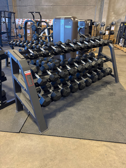 Commercial Dumbbell Rack, 15 Pairs - SFE - The Track and Field Store