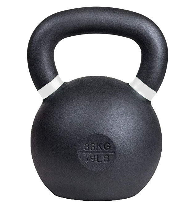 36 kg (80 lb) Powder-Coated Cast-Iron Kettlebell – Black | SoCal Kettlebellz SoCal Kettlebellz