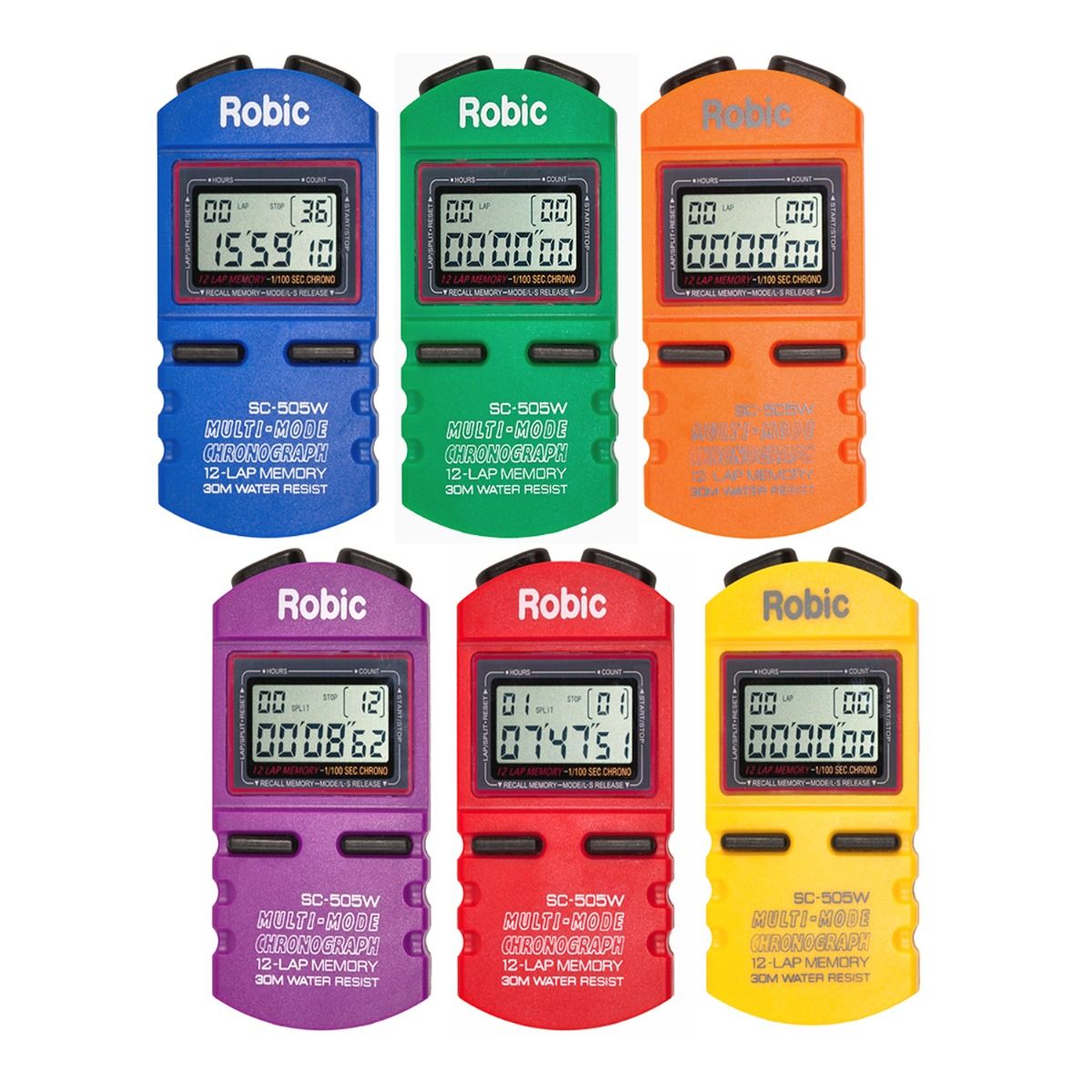 Robic SC-505W Stopwatches - Set of 6 - The Track and Field Store