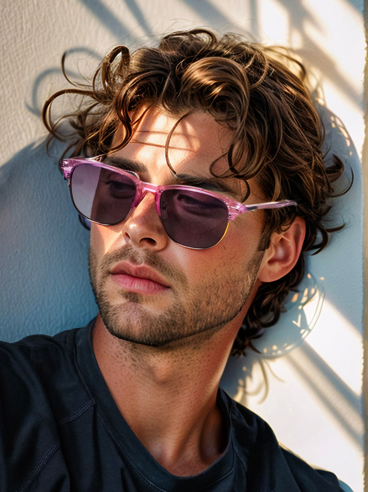 Clear Lilac Semi Rimless - Runner's Athletics - The Track and Field Store