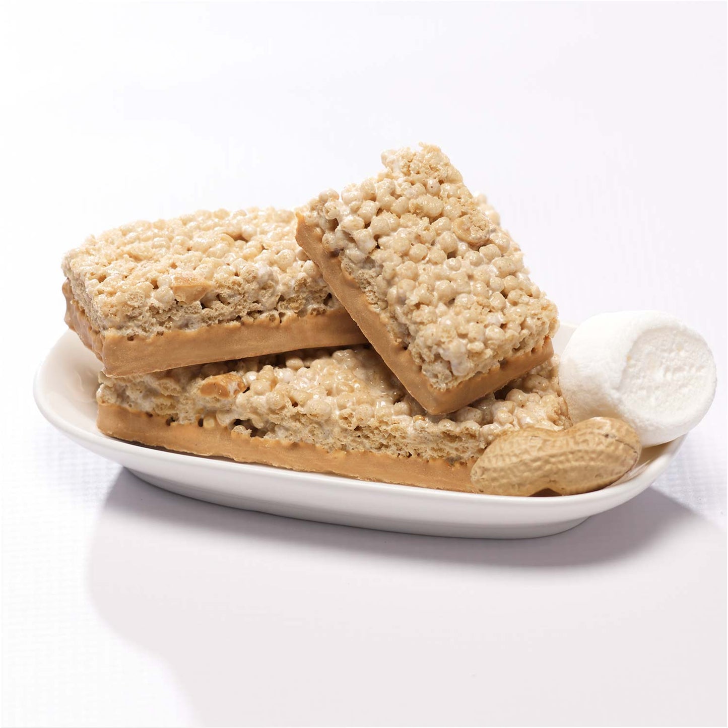 Peanut Butter Protein Rice Crispy Treats - 15g Protein, Low Carb 7g Net, High Fiber, Soft & Chewy - Wholesome Provisions