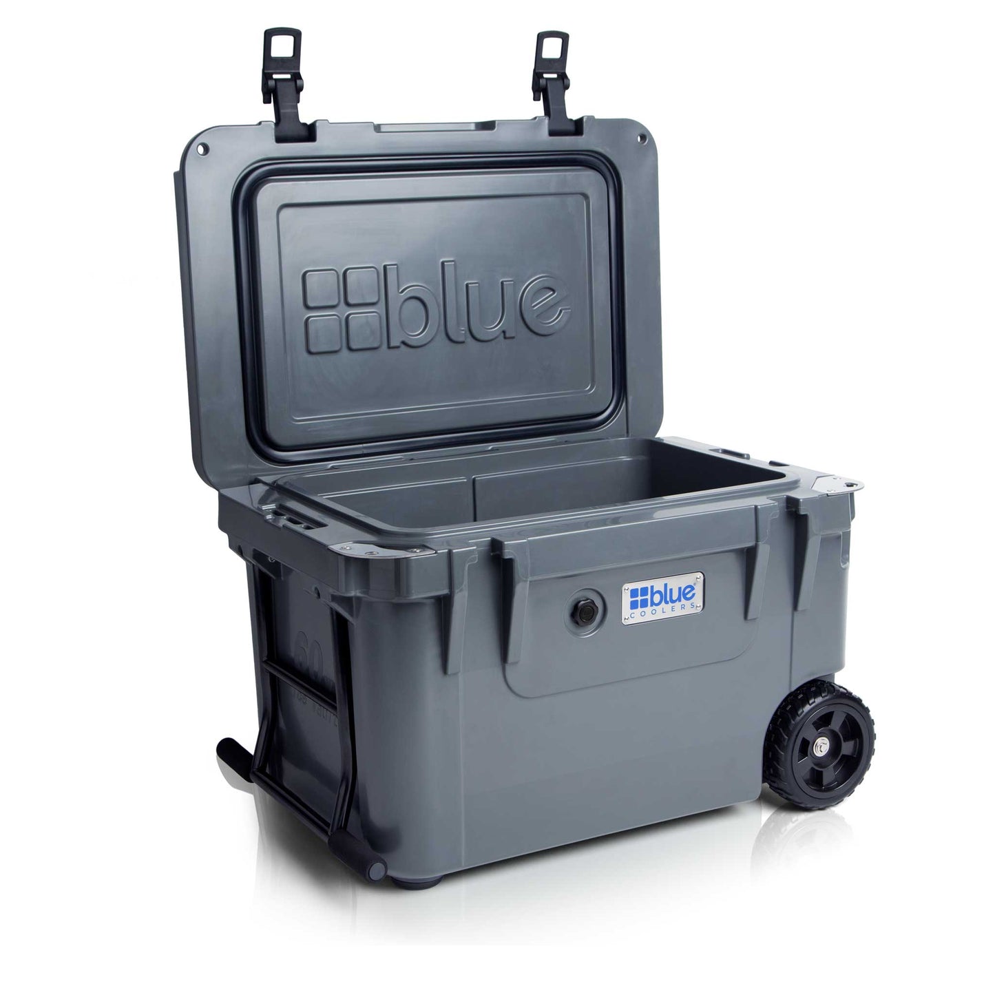 60 Quart Ice Vault Roto-Molded Cooler with Wheels - Blue Coolers - The Track and Field Store