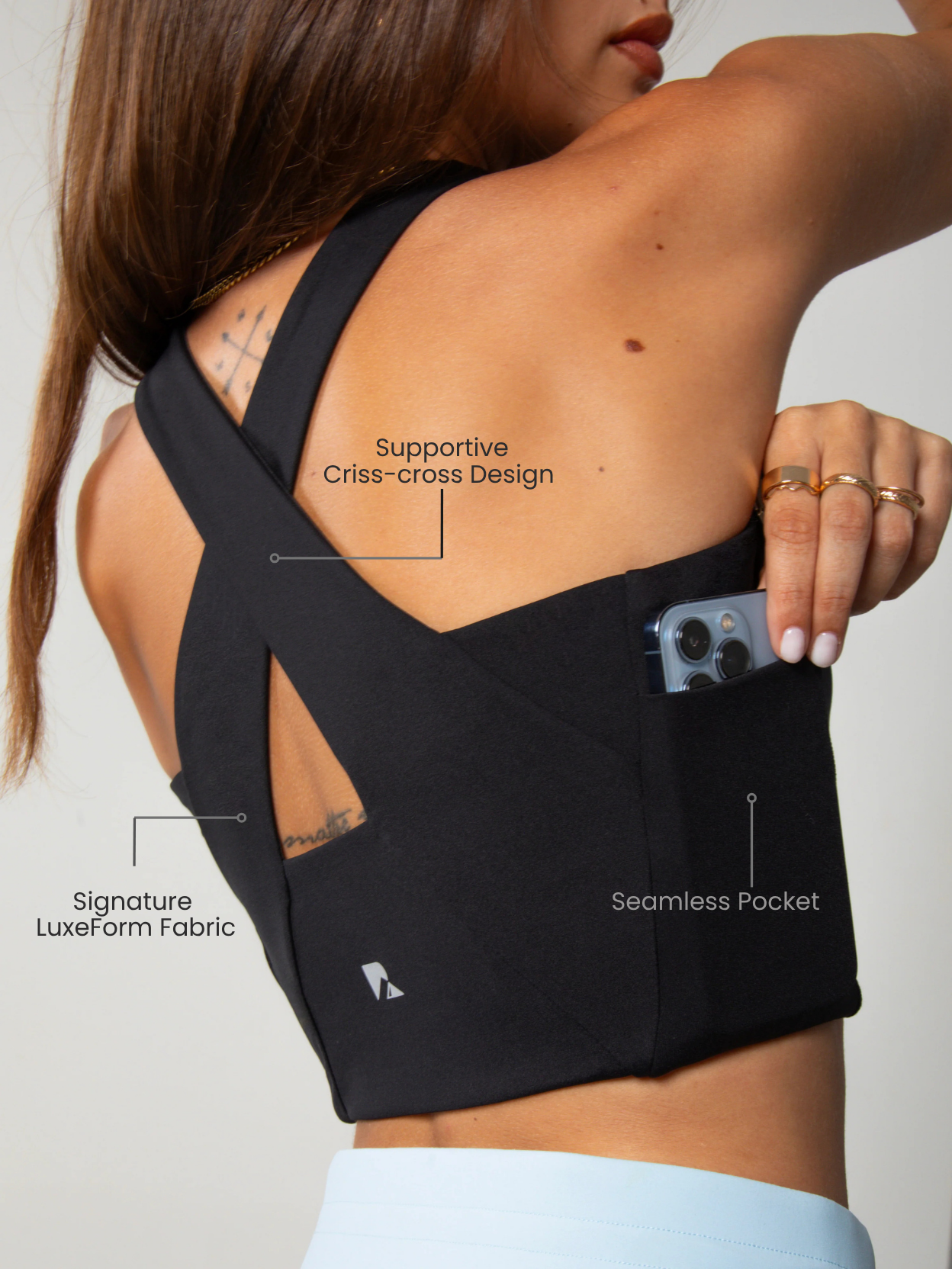 LuxeForm Functional Tank Black - Runner's Athletics - The Track and Field Store