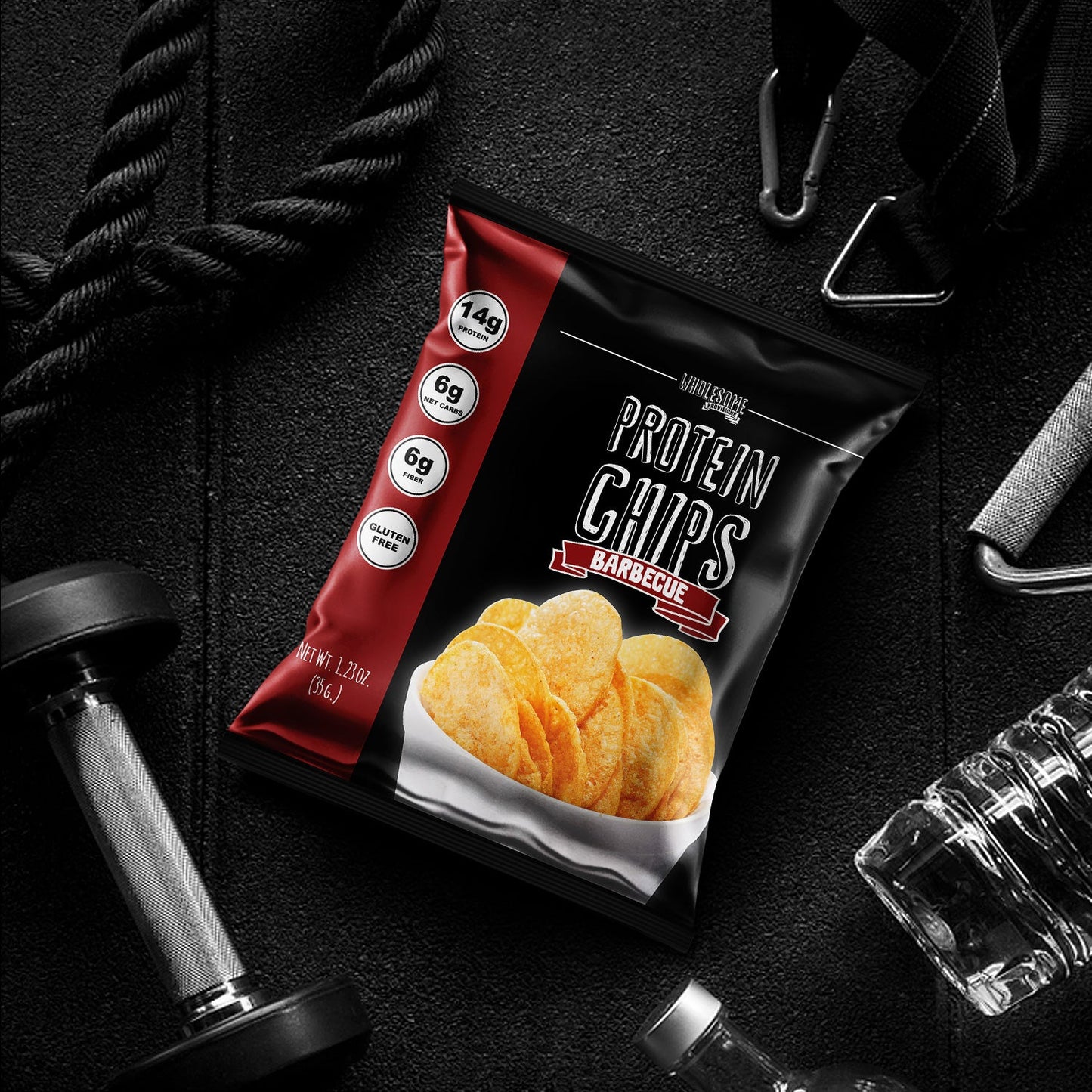 Protein Chips - Barbecue, High Protein & Fiber, Low Carb - Wholesome Provisions - The Track and Field Store