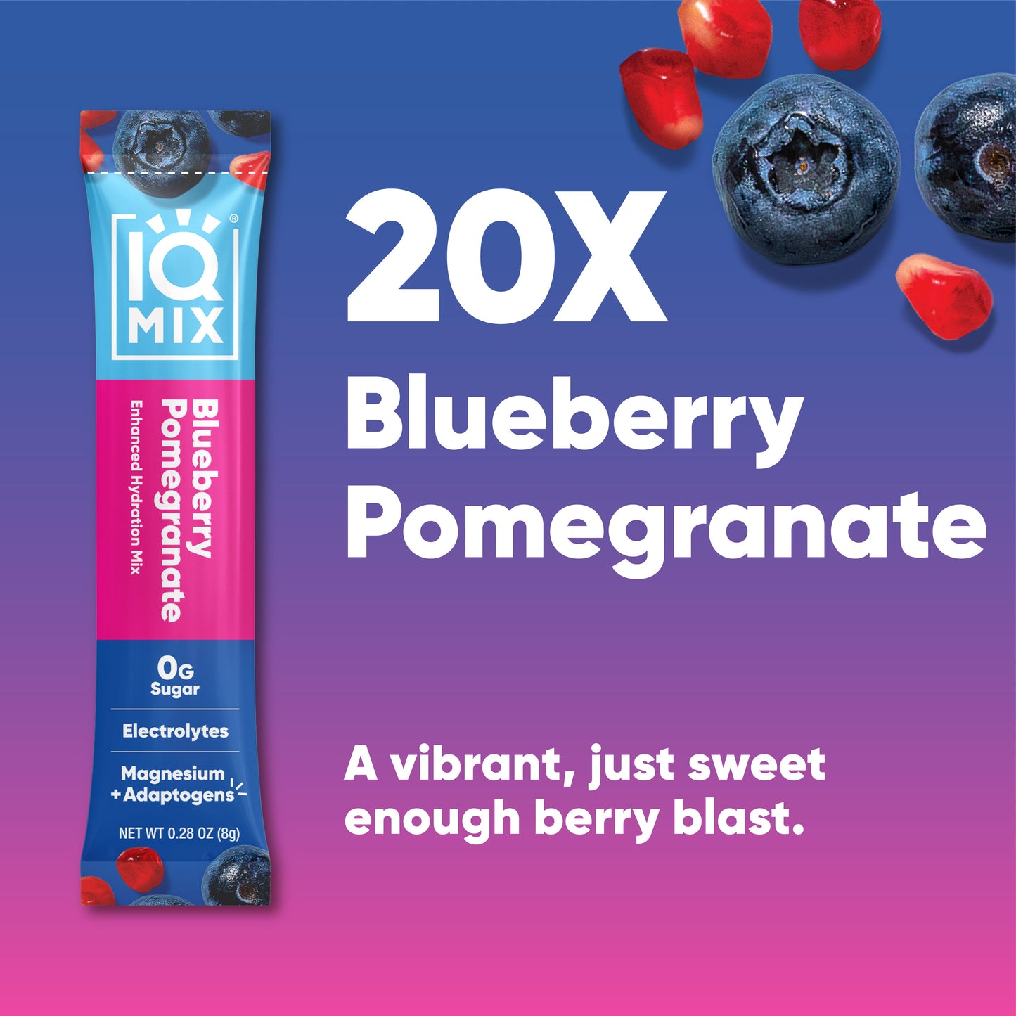 Blueberry Pomegranate (20 Sticks) - IQ Bar - The Track and Field Store