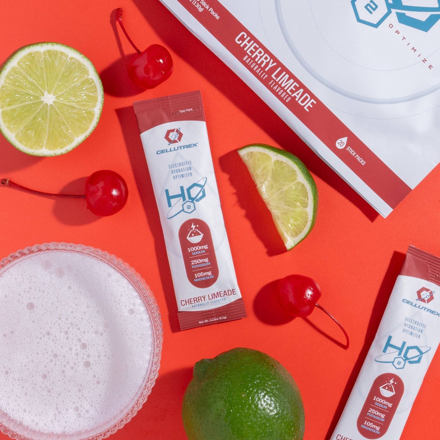 H2O ELECTROLYTES™ - Cherry Limeade | Zero Sugar Electrolyte Powder - The Track and Field Store