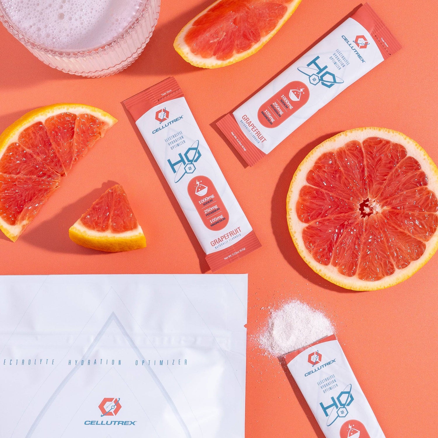 H2O ELECTROLYTES™ - Grapefruit | Zero Sugar Electrolyte Powder - The Track and Field Store