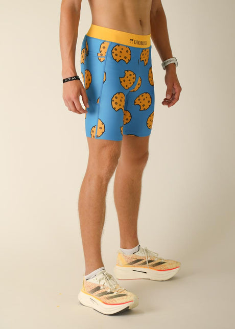 Men's Chocolate Chip Cookies 8" Half Tights - ChicknLegs Triathlete Store