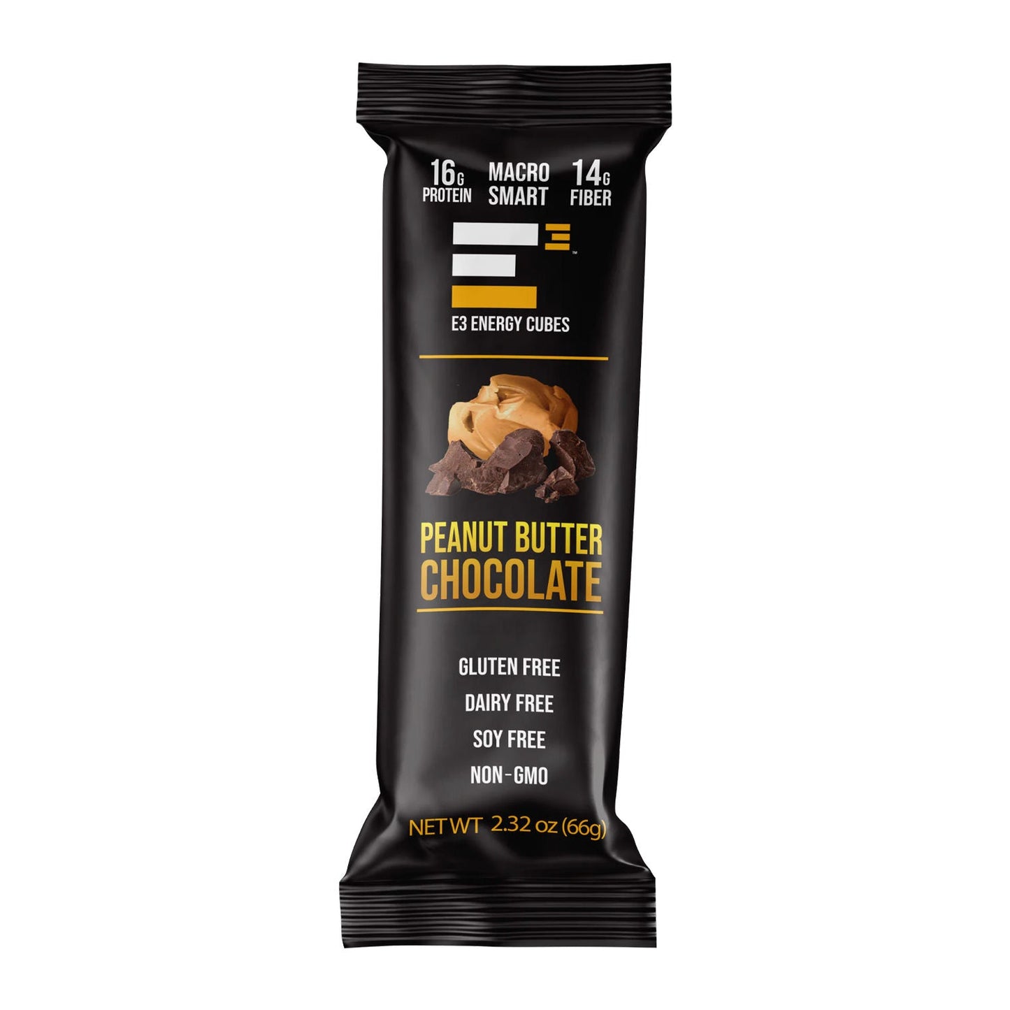 Peanut Butter & Chocolate E3 Energy Cubes - Protein Bars (12 bars) - The Track and Field Store