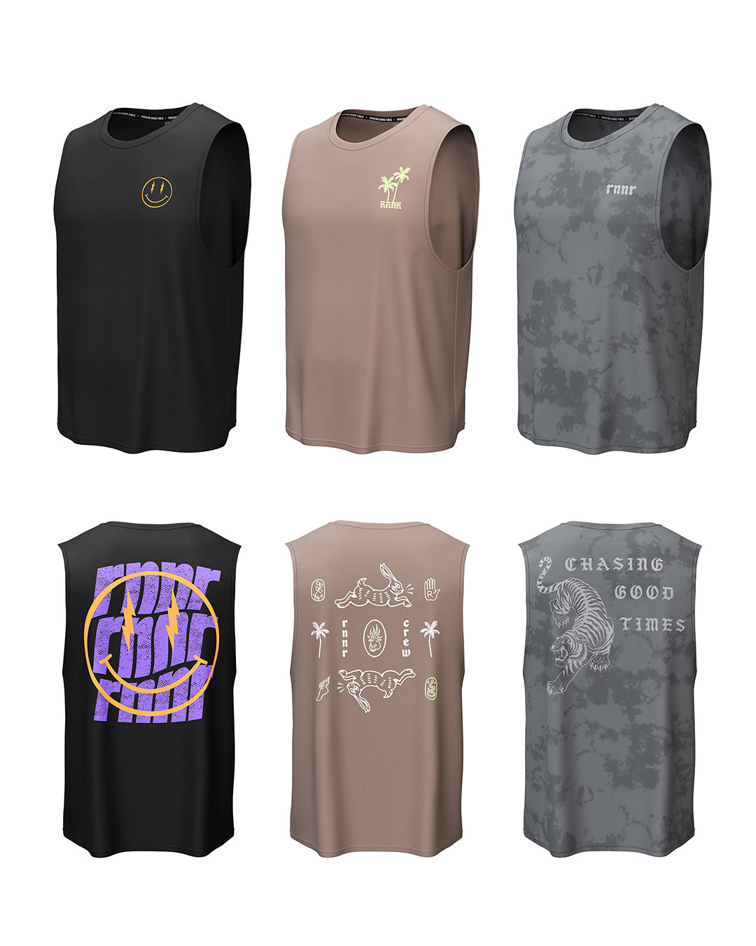 Men's Muscle Tee- Smoked Pearl - RNNR - The Track and Field Store