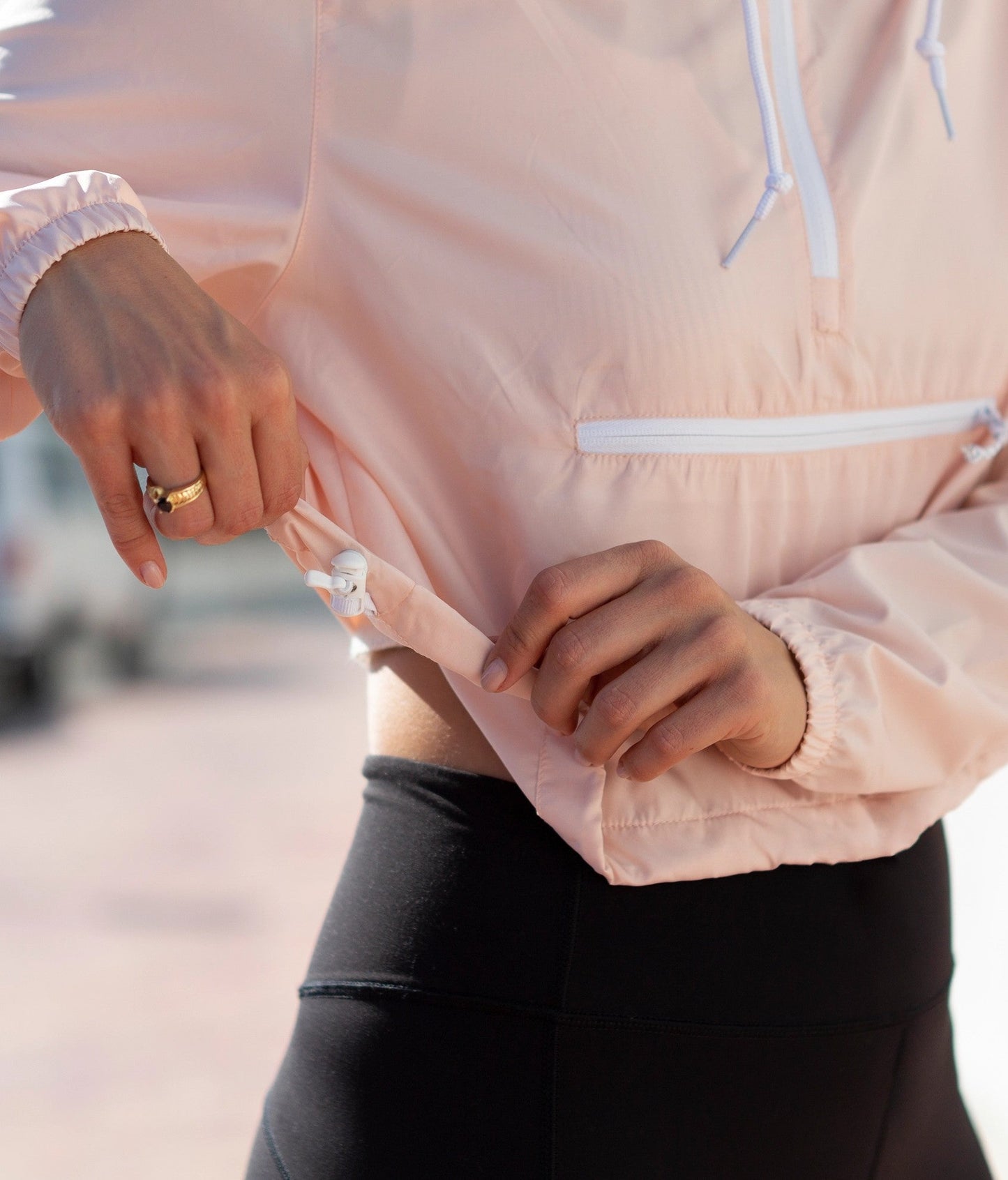 Lightweight Pullover Crop Windbreaker - Without Limits Runners Essentials by Without Limits®
