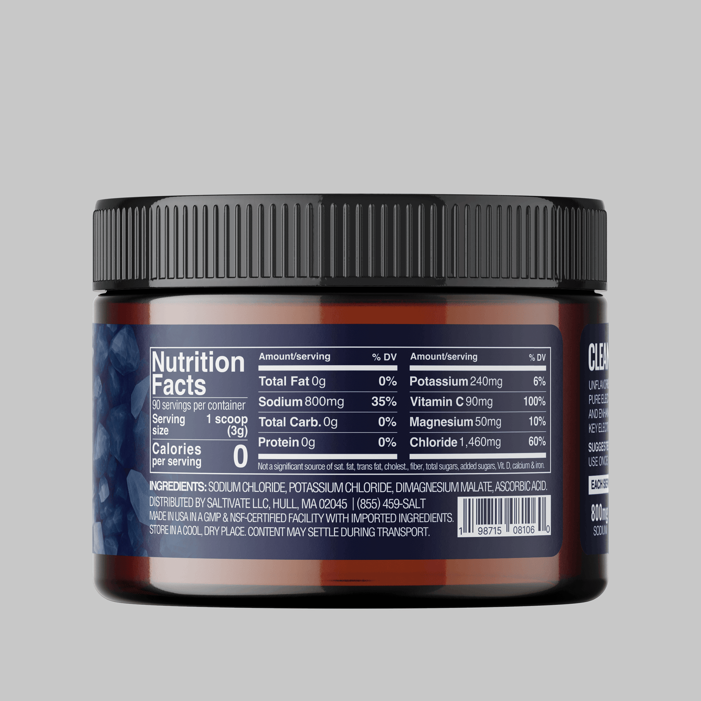Raw Unflavored Electrolytes Saltivate