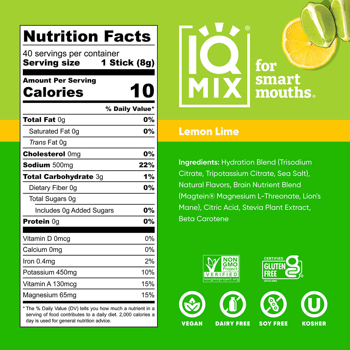 Lemon Lime (40 Sticks) - IQ Bar - The Track and Field Store