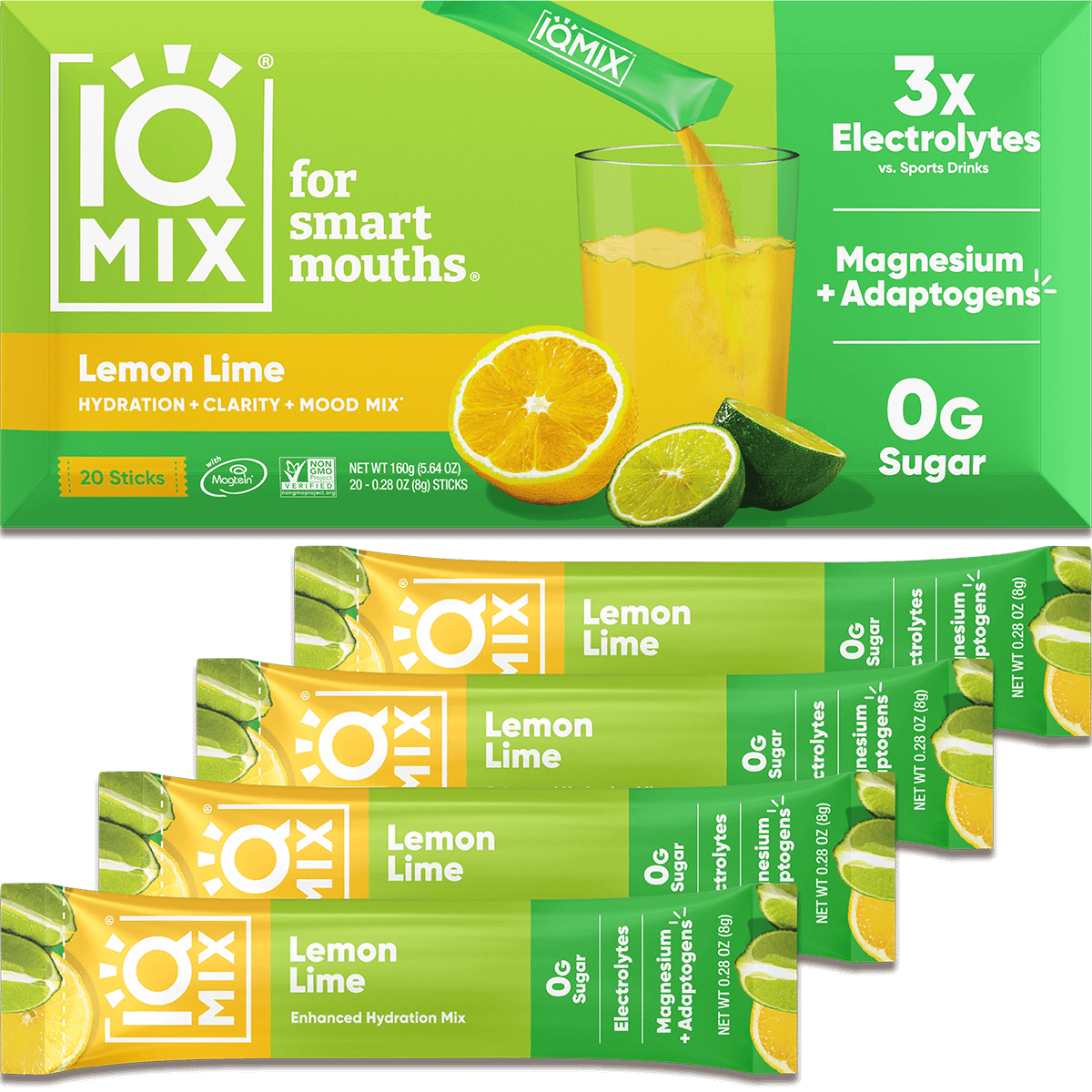 Lemon Lime (20 Sticks) - IQ Bar - The Track and Field Store