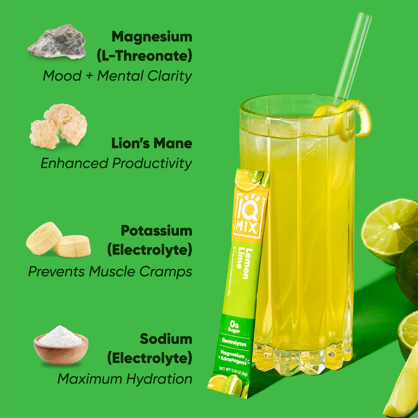 Lemon Lime (20 Sticks) - IQ Bar - The Track and Field Store