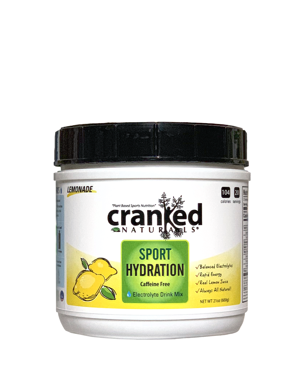 Sport Hydration: Lemonade, Caffeine Free Cranked Naturals Plant Based Sports Nutrition