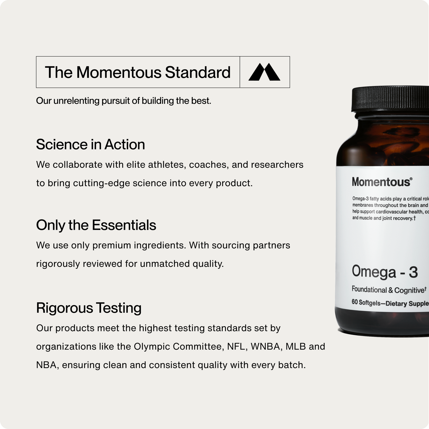 Omega-3 - Momentous - The Track and Field Store