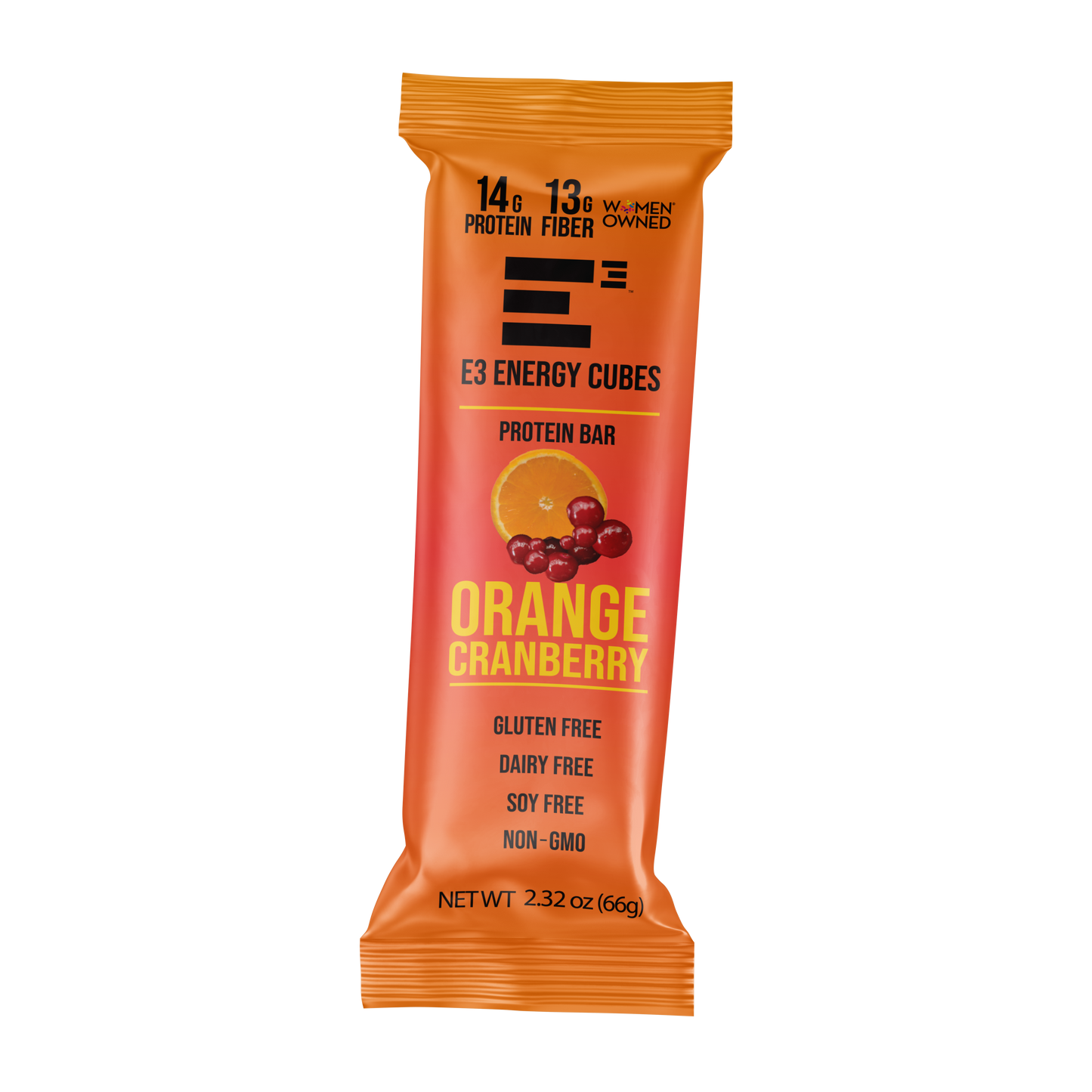 Orange Cranberry E3 Energy Cubes - Protein Bars (12 bars) - The Track and Field Store