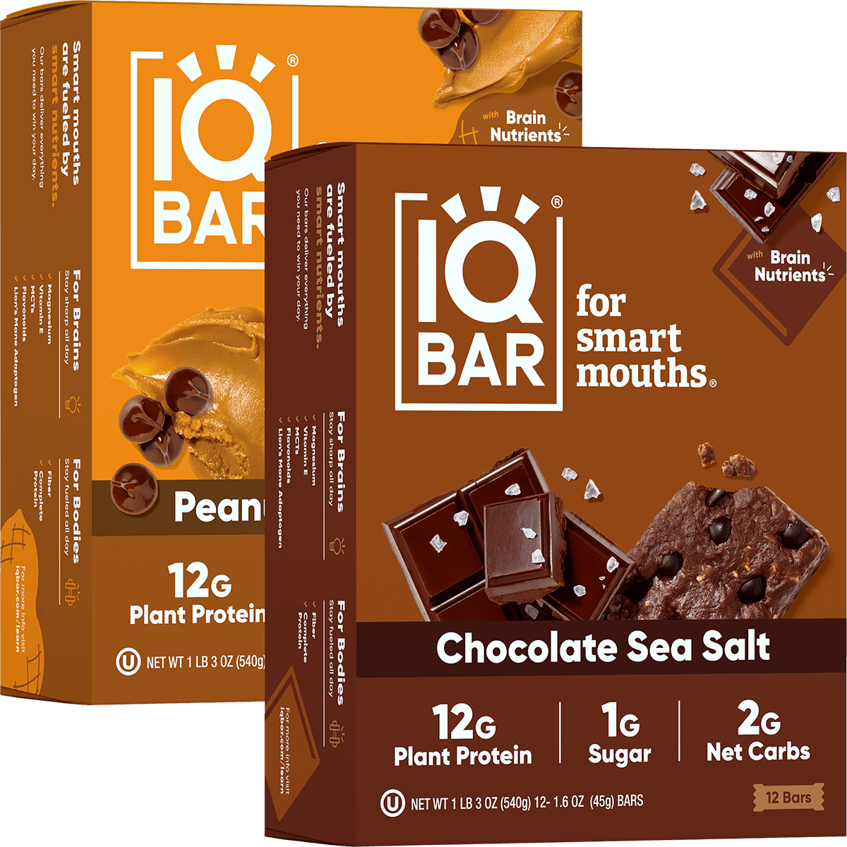 Chocolate Sea Salt & Peanut Butter Chip (24 Bars) - IQ Bar - The Track and Field Store