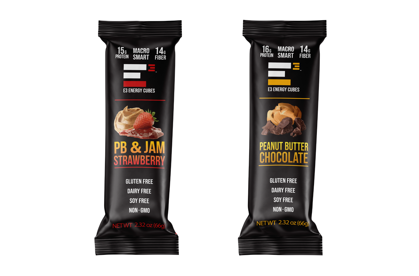 Peanut Butter Lovers Pack (12 bars) - E3 Energy Cubes