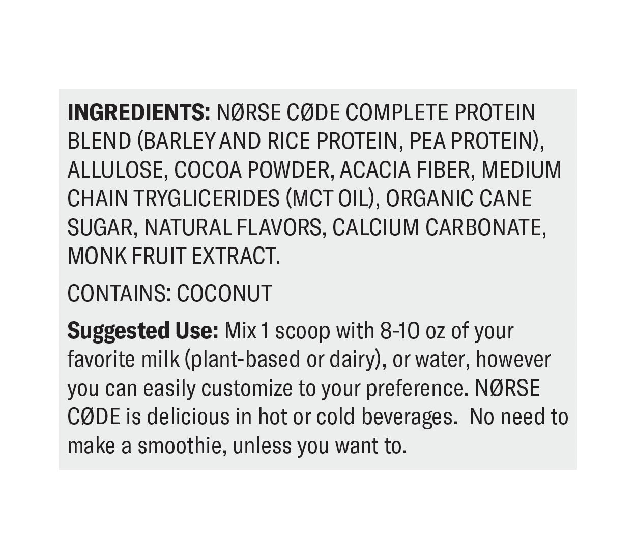 NØRSE CØDE Chocolate Plant Protein Powder - The Track and Field Store