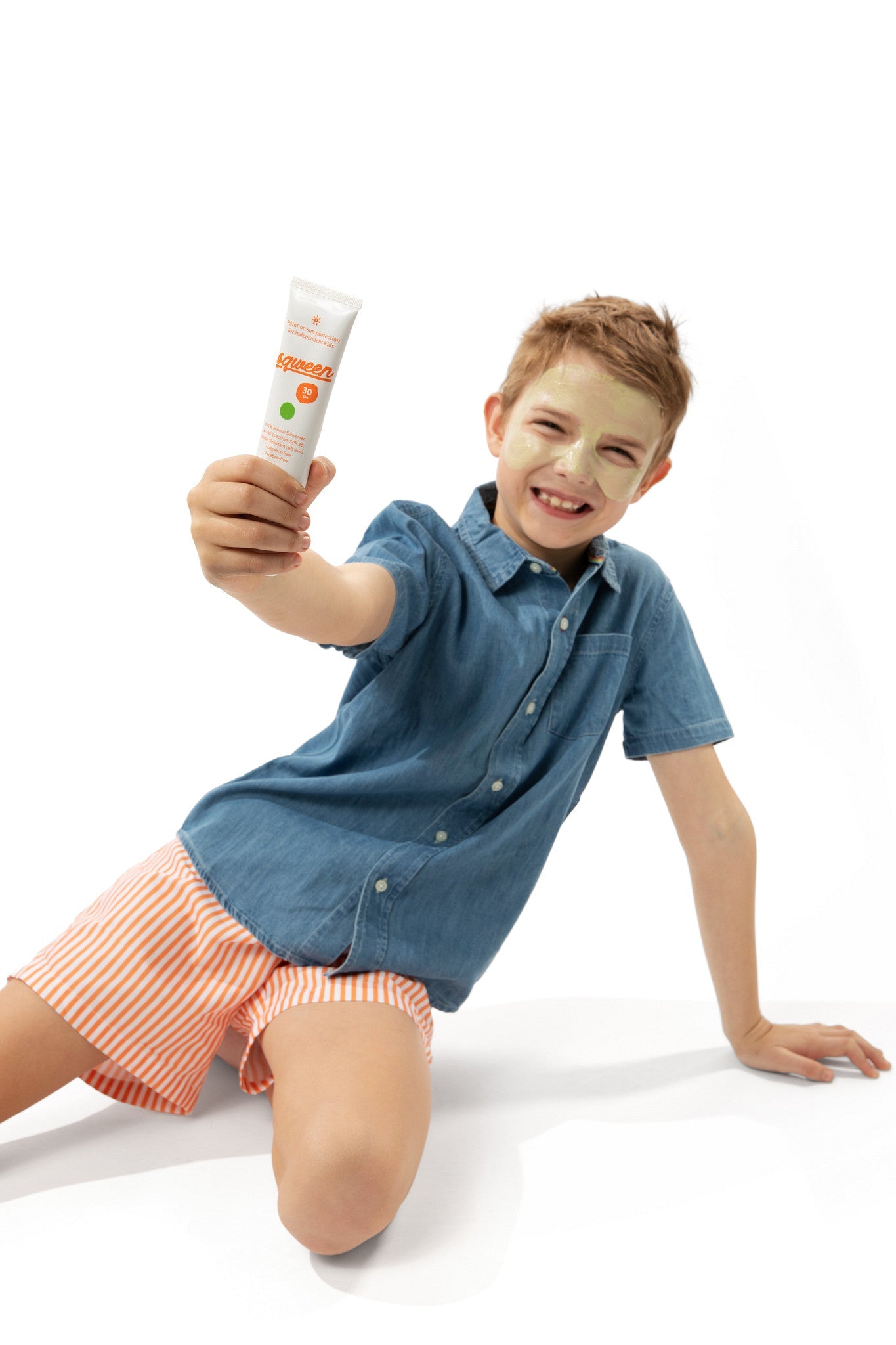 Paint-on sun protection for independent kids - Squeen - The Track and Field Store