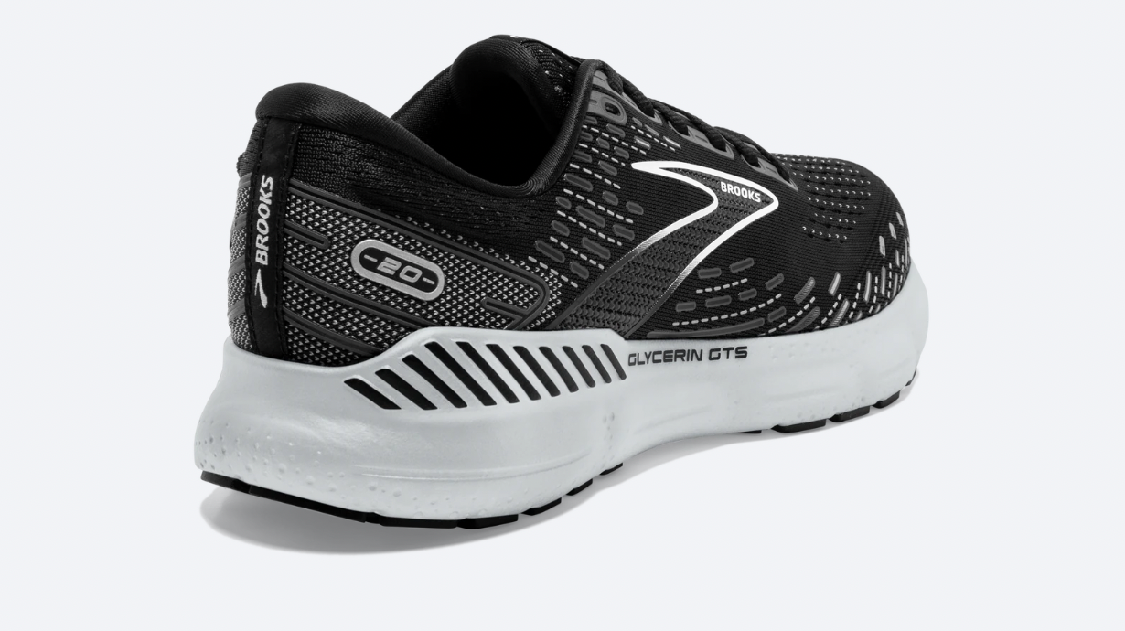 Women's Glycerin GTS 20 - Black, White, and Alloy - BROOKS - The Track and Field Store