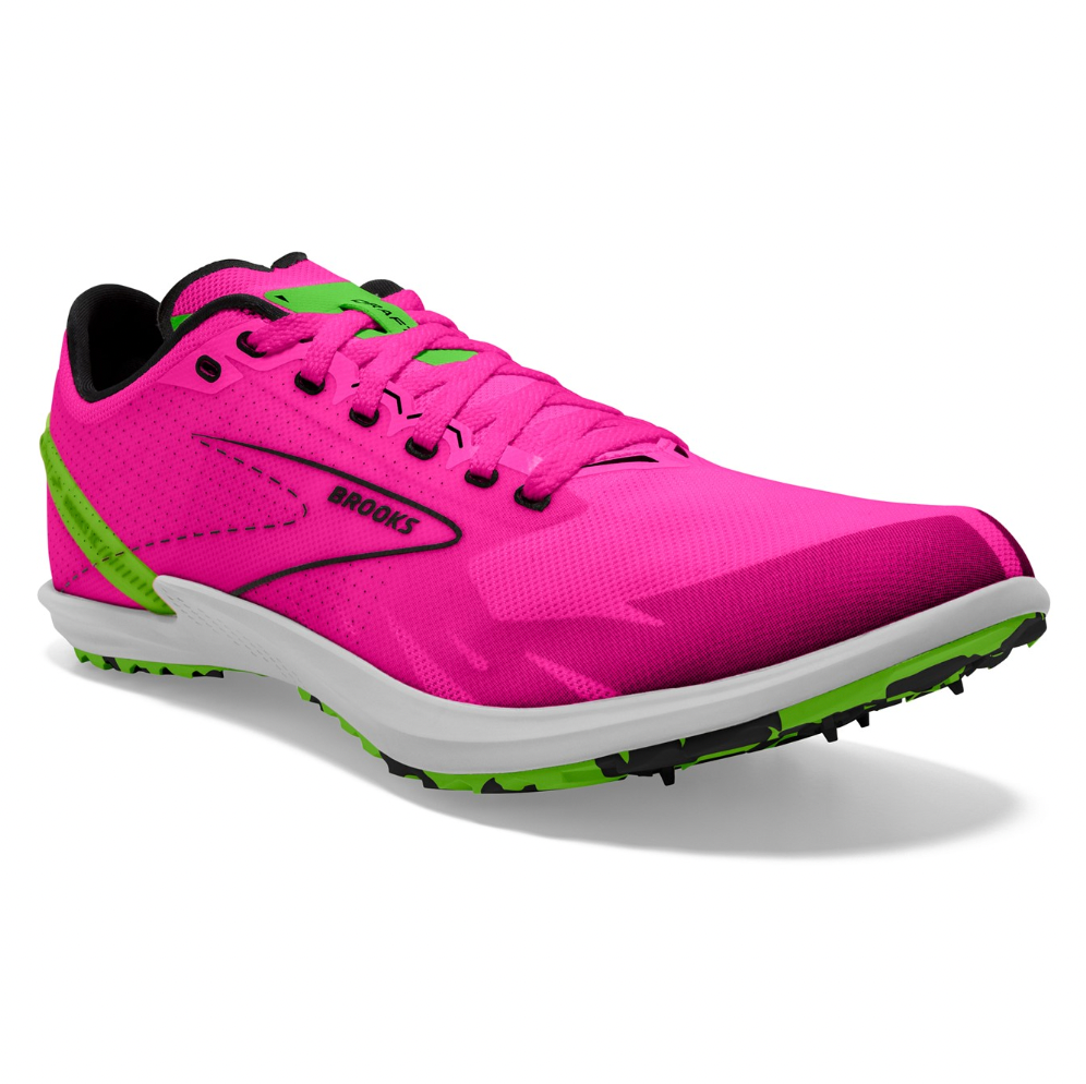 Unisex Draft XC Spikeless - Pink, Green, and Black - BROOKS - The Track and Field Store
