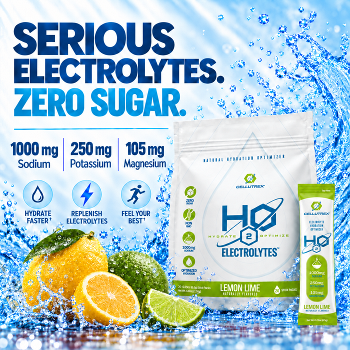 H2O ELECTROLYTESâ„¢ - Lemon Lime | Zero Sugar Electrolyte Powder