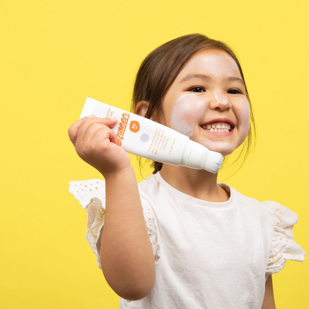 Paint-on sun protection for independent kids - Squeen - The Track and Field Store