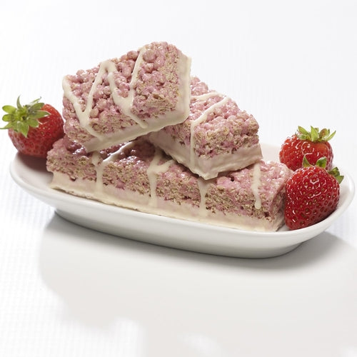 Strawberry Cream Protein Rice Crispy Treats - 15g Protein, Low Carb 4g Net, High Fiber, Soft & Chewy - Wholesome Provisions