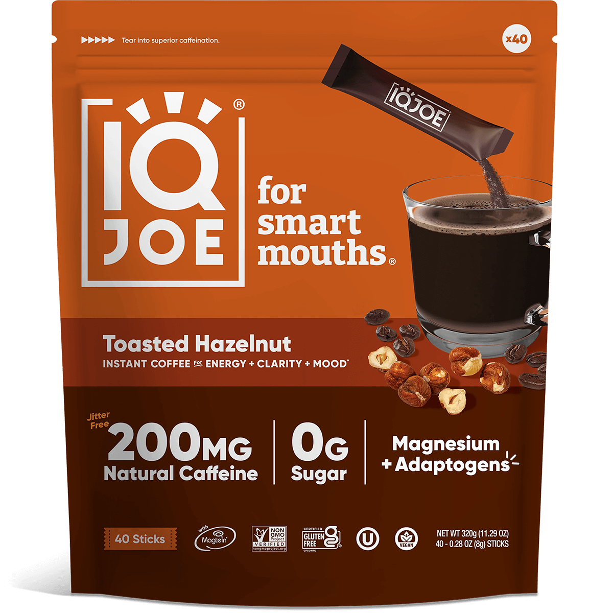 Toasted Hazelnut (40 Sticks) - IQ Bar - The Track and Field Store