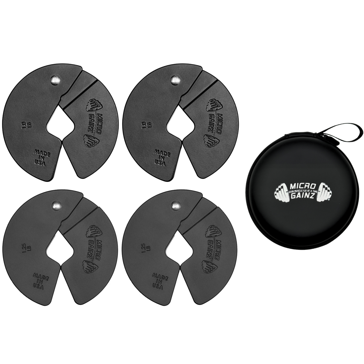 Micro Gainz Double Pack of 1LB & 1.25LB Dumbbell Fractional Weight Plates - The Track and Field Store