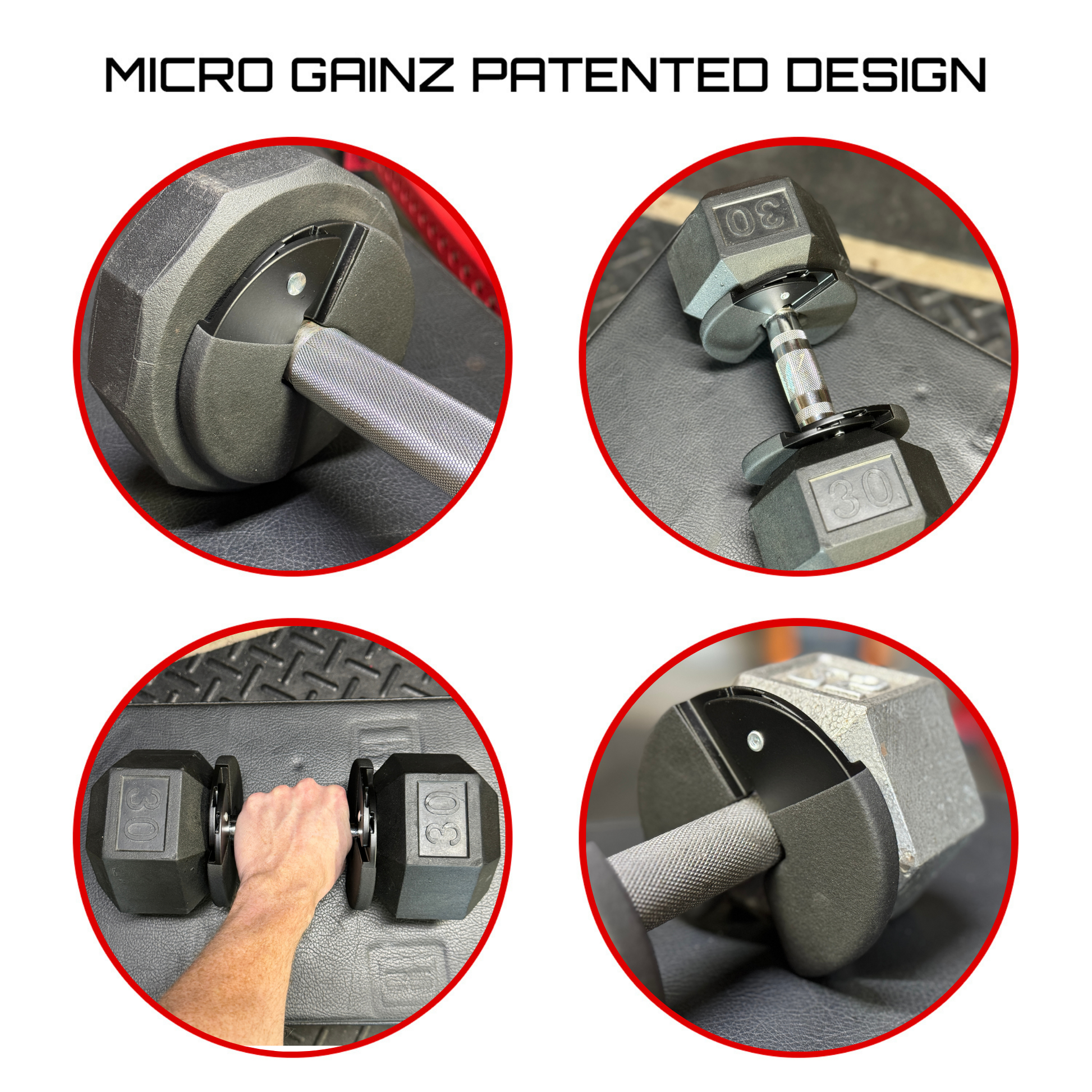 Micro Gainz PVC Dip Coated 1.25LB Dumbbell Fractional Weight Plates - The Track and Field Store