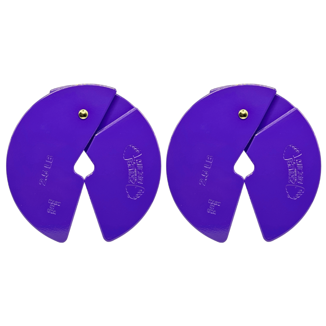 Micro Gainz Purple 2.5LB Dumbbell Fractional Weight Plates - The Track and Field Store