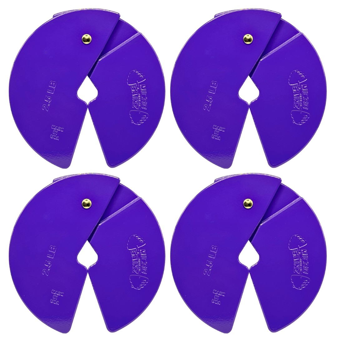 Micro Gainz Purple 2.5LB Dumbbell Fractional Weight Plates - The Track and Field Store